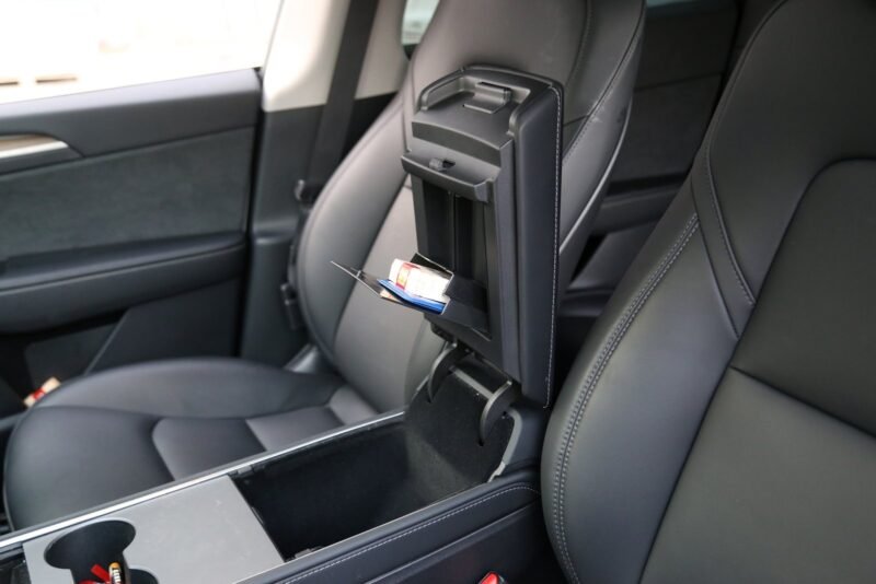 Armrest Cover with Hidden Storage Box for Tesla Model 3 & Y – Discreet Extra Storage Solution